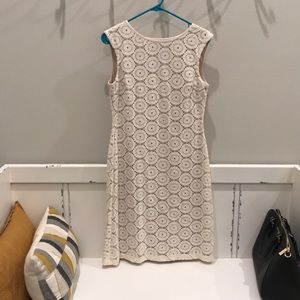 Pretty cream dress over nude lining